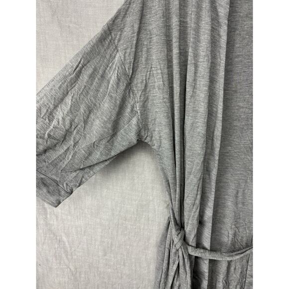 Excellent Cozy Earth Womens Grey Bamboo Kimono Robe Large - Picture 3 of 7